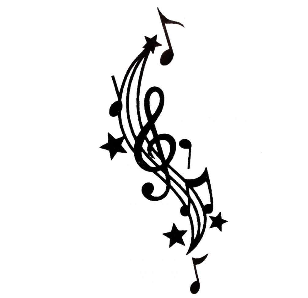 QuickTattoo sjabloon muzieknoot image 1