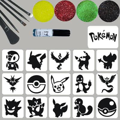Complete glittertattooset - Pokémon afbeelding 1