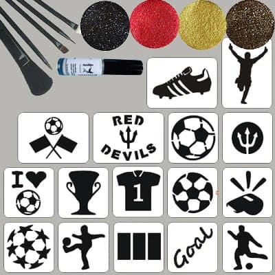 Complete glittertattooset - Voetbal België image 1
