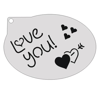 Schminksjabloon I Love You image 1