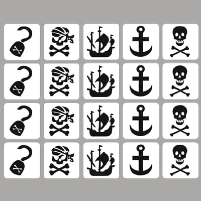 Sjablonenset Piraten (20st) image 1