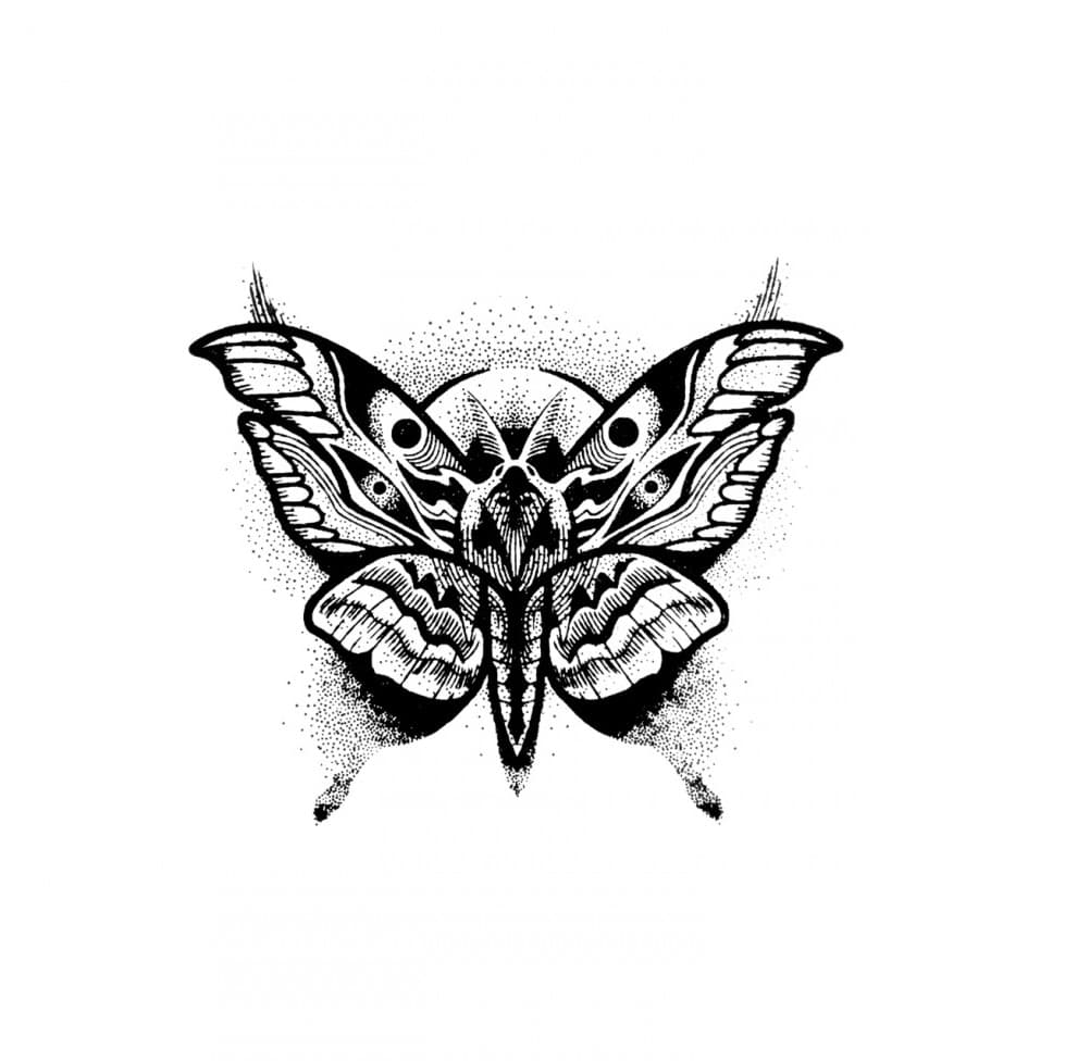 QuickTattoo sjabloon Vlinder afbeelding 1